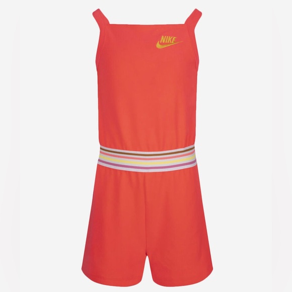 NWT • Nike • Pre-School Let's Roll Romper • Hot Punch • 36K807-A5C • Size 6X - Picture 1 of 6